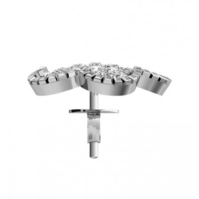 Diamond Flower Earstuds